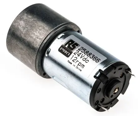 Produktfoto 1 von RS PRO Getriebemotor bis 30 Ncm, 24 V dc, , Wellen-Ø 5mm, 27.7mm x 62.3mm