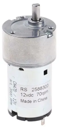 Produktfoto 1 von RS PRO IG33 M. Getriebe DC-Getriebemotor bis 20 Ncm 50:1, 12V dc, 70U/min, Wellen-Ø 5 mm, 27.7mm x 57.8 mm x 9.5 mm