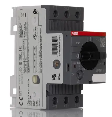 Produktfoto 1 von ABB MS132 Miniaturüberlastschalter, 6.3A Schutzschalter 690V 86.75mm x 45 mm Schutzschalter mit Stromwandler
