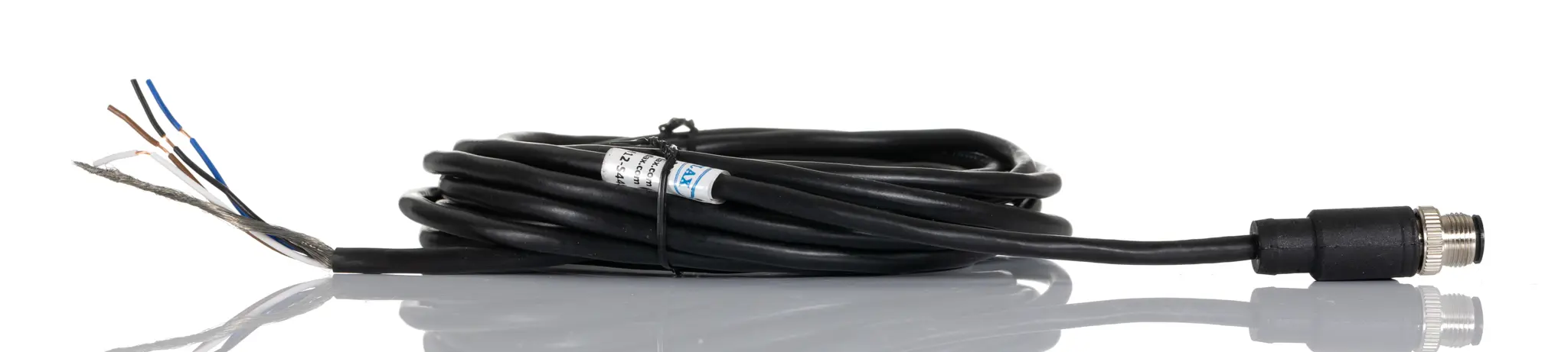 Produktfoto 1 von RS PRO CBM12, 5-polig Sensor-Betätigungselementkabel, Gerade Stecker / Nicht abgeschlossen Nicht abgeschlossen, Länge 10