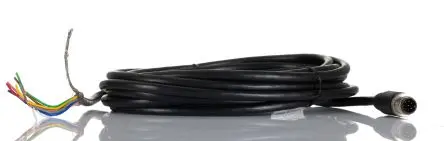 Produktfoto 1 von RS PRO CBM12, 8-polig Sensor-Betätigungselementkabel, Gerade Stecker / Nicht abgeschlossen Nicht abgeschlossen, Länge 5