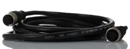Produktfoto 1 von RS PRO CDF12S, 8-polig Sensor-Betätigungselementkabel, Gerade Buchse 8 / Gerade Buchse, Länge 2 m