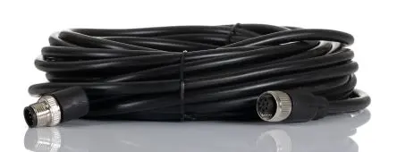 RS PRO CDF12S, 8-polig Sensor-Betätigungselementkabel, Gerade Buchse 8 / Gerade Stecker, Länge 10 m