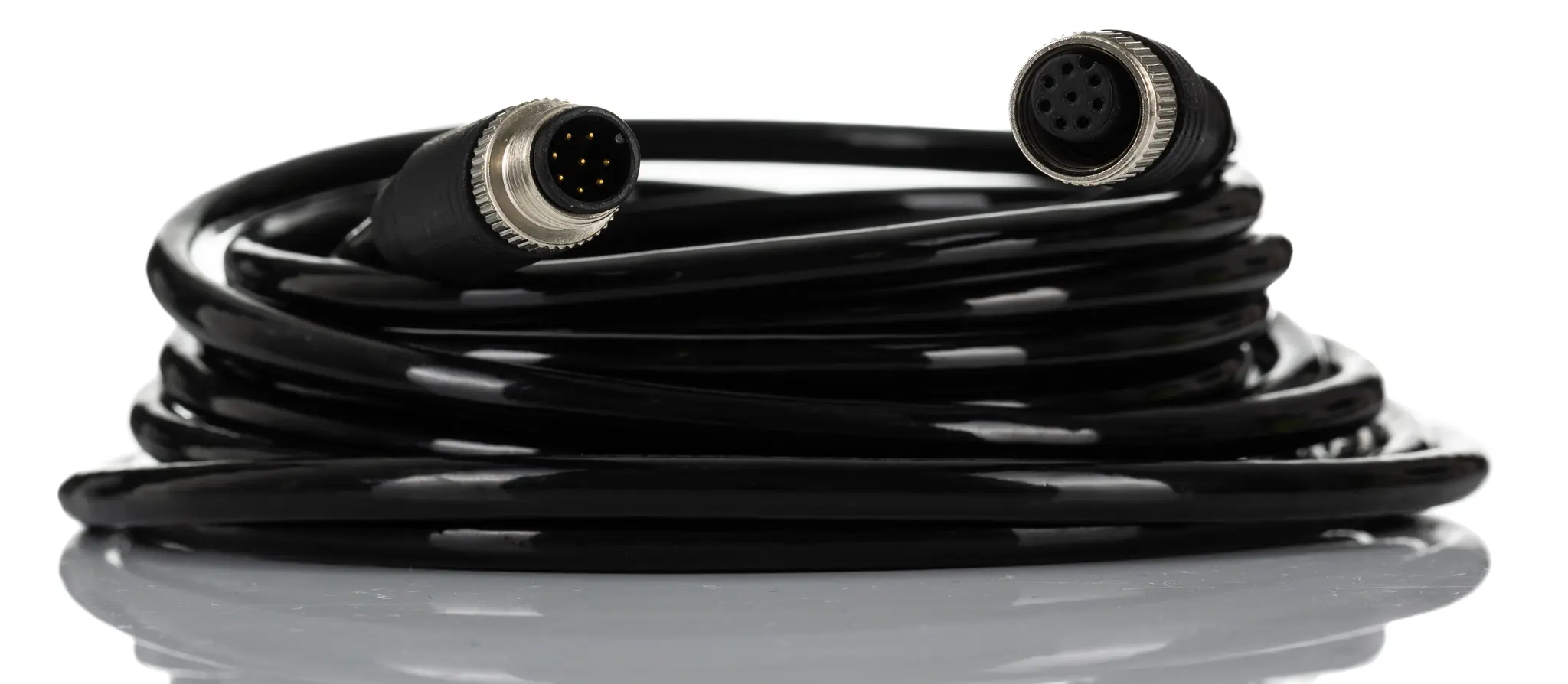 Produktfoto 1 von RS PRO CDF12S, 8-polig Sensor-Betätigungselementkabel, Gerade Buchse 8 / Gerade Stecker, Länge 2 m