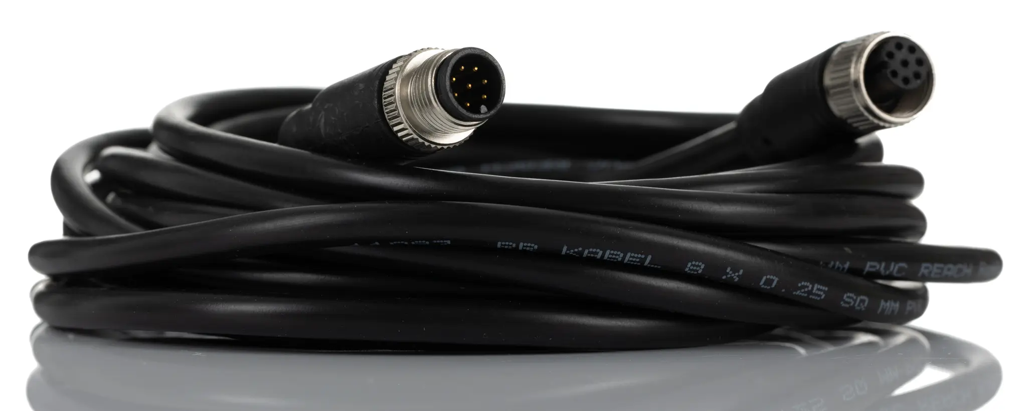Produktfoto 1 von RS PRO CDF12S, 8-polig Sensor-Betätigungselementkabel, Gerade Buchse 8 / Gerade Stecker, Länge 5 m