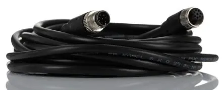 Produktfoto 1 von RS PRO CDF12S, 8-polig Sensor-Betätigungselementkabel, Gerade Buchse 8 / Gerade Stecker, Länge 5 m