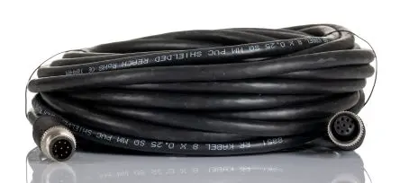 Produktfoto 1 von RS PRO CDF12S, 8-polig Sensor-Betätigungselementkabel, Gerade Buchse 8 / Gerade Stecker, Länge 10 m