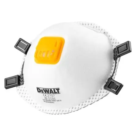 Produktfoto 1 von DeWALT DXIRFFP3 Staubschutzmaske mit Ventil FFP3 CE Weiß Eingegossen
