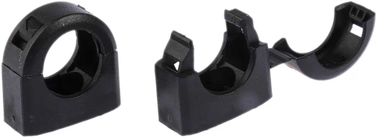 Produktfoto 1 von Adaptaflex ACB Nylon 6.6 Kabelrohr Befestigung Schutzrohrclip 16 mm Schwarz Schwarz-Finish