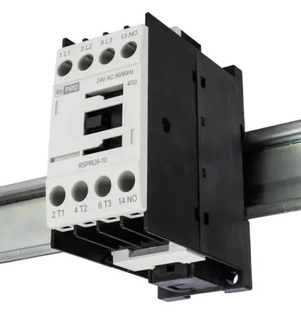 Produktfoto 1 von RS PRO Schütz 24V ac-Spule, 3-polig, 690V / 9 A 24V ac 4 kW 1 Schließer Elektromechanisch 1-Hilfskontakte