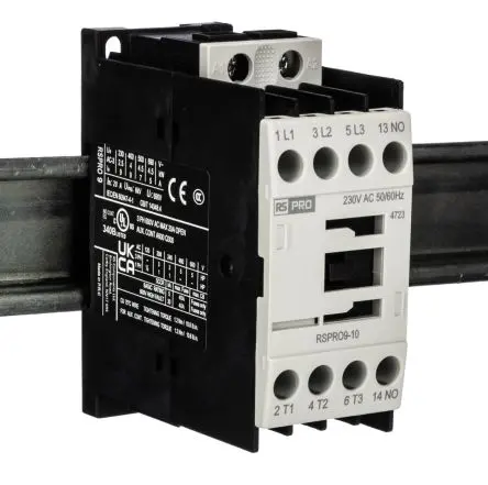 Produktfoto 1 von RS PRO Schütz 230V ac-Spule, 3-polig, 690V / 9 A 230V ac 4 kW 1 Schließer Elektromechanisch 1-Hilfskontakte