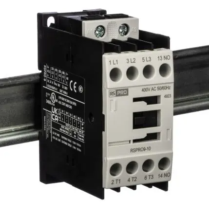 Produktfoto 1 von RS PRO Schütz 400V ac-Spule, 3-polig, 690V / 9 A 24V 4 kW 1 Schließer Elektromechanisch 1-Hilfskontakte