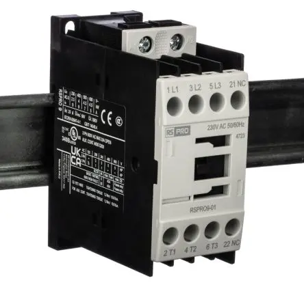 Produktfoto 1 von RS PRO Schütz 230V ac-Spule, 3-polig, 690V / 9 A 24V 4 kW 1 Öffner Elektromechanisch 1-Hilfskontakte