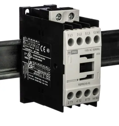 RS PRO Schütz 110V ac-Spule, 3-polig, 690V / 15 A 24V 7.5 kW 1 Schließer Elektromechanisch 1-Hilfskontakte