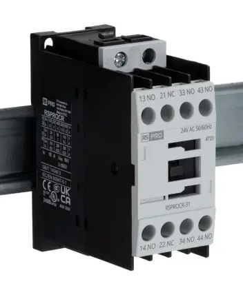 Produktfoto 1 von RS PRO Schütz 24V ac-Spule, 1-polig, 500V / 4 A 110V 3 Schließer, 1 Öffner Elektromechanisch 4-Hilfskontakte