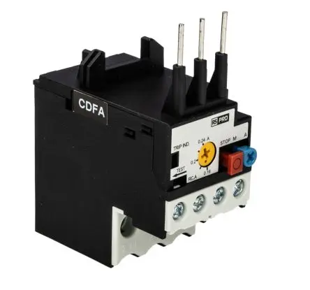 Produktfoto 1 von RS PRO Thermisches Überlastrelais, / 0.24A 5.4 W 1 Schließer/1 Öffner, 4000V ac / 240mA