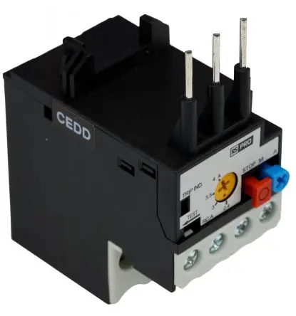 Produktfoto 1 von RS PRO Thermisches Überlastrelais, / 4A 5.4 W 1 Schließer/1 Öffner, 4000V ac / 4A