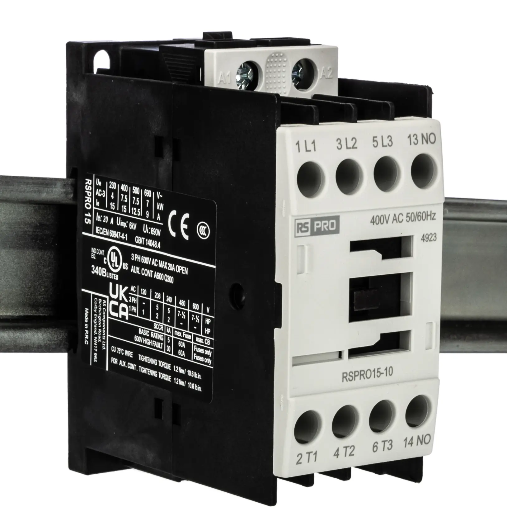 Produktfoto 1 von RS PRO Schütz 400 V ac-Spule, 3-polig, 690V / 15 A 24 V 7.5 kW 1 Schließer Elektromechanisch 1-Hilfskontakte