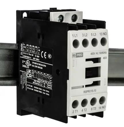 RS PRO Schütz 400V ac-Spule, 3-polig, 690V / 15 A 24V 7.5 kW 1 Schließer Elektromechanisch 1-Hilfskontakte