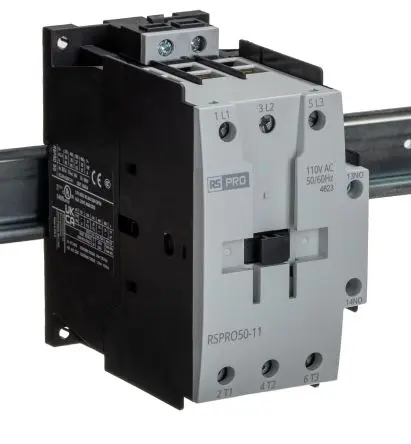 Produktfoto 1 von RS PRO Schütz 110V ac-Spule, 3-polig, 690V / 50 A 24V 22 kW 1 Schließer/1 Öffner Elektromechanisch 2-Hilfskontakte