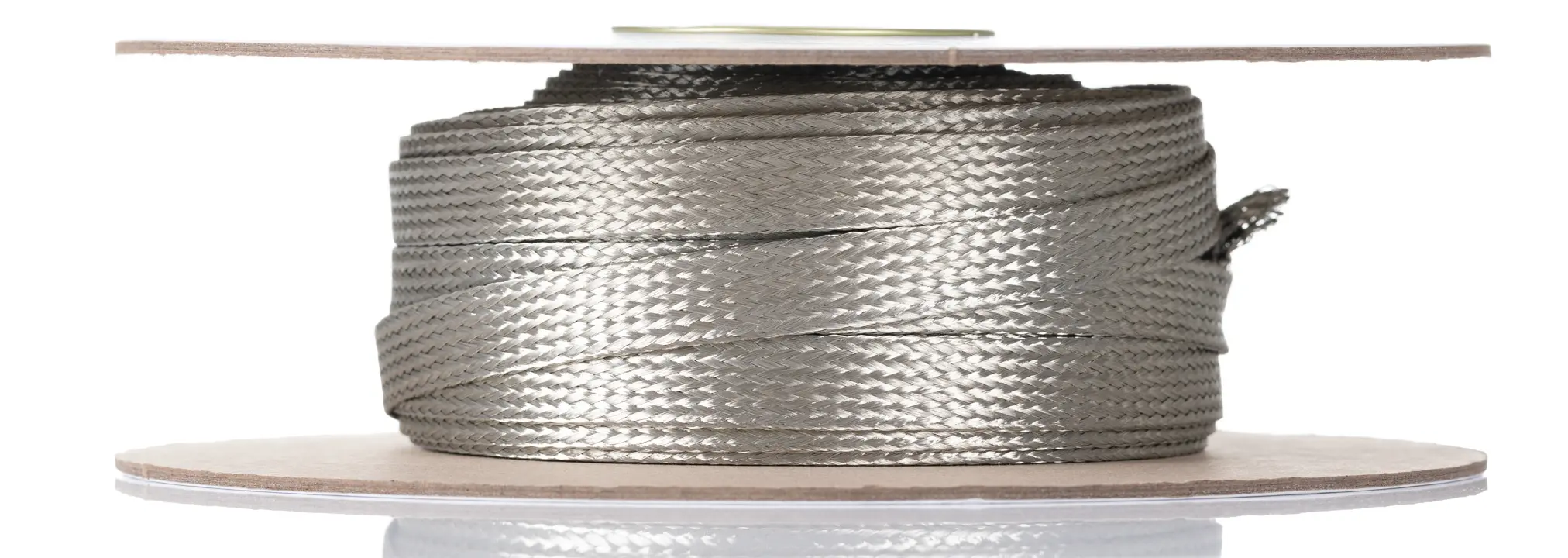 Produktfoto 1 von RS PRO Kabelschlauch Metall Kupfer für Kabel-Ø 14mm bis 30mm, Länge 30m Umflochten Dehnbar