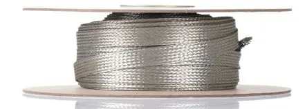 Produktfoto 1 von RS PRO Kabelbinder Metallisch Kupfer, verzinnt für Kabel-Ø 14 mm, Kabel ø 30 mm, Länge 30m Umflochten Dehnbar