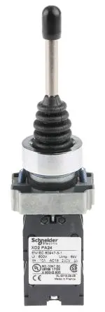 Produktfoto 1 von Schneider Electric Harmony XD2 Joystick, 4-Achsen Schleichkontakt, SPST, 230 V ac / 3A, IP65 Griff Typ Hebel