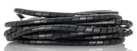 Produktfoto 1 von HellermannTyton SBPE Spiral-Kabelumwicklung / 40 mm Polyethylen Schwarz, für Kabel-Ø 7.5 mm bis 40 mm, Länge 5 m