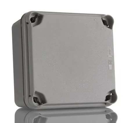 HellermannTyton EL Polystyrol Abzweigdose Grau IP67 Breite 64mm Höhe 108 mm Länge 108 mm