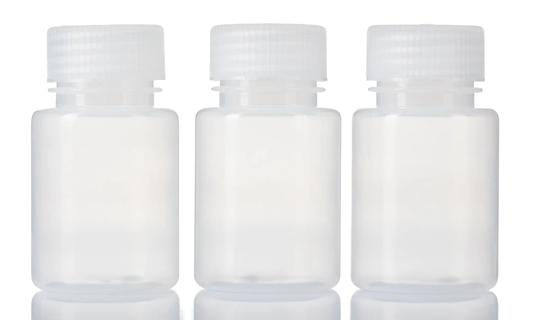 Produktfoto 1 von RS PRO Hochdichtes Polyethylen Laborflasche 100ml, Ø 51 mm Vorratsflasche Weithalsig
