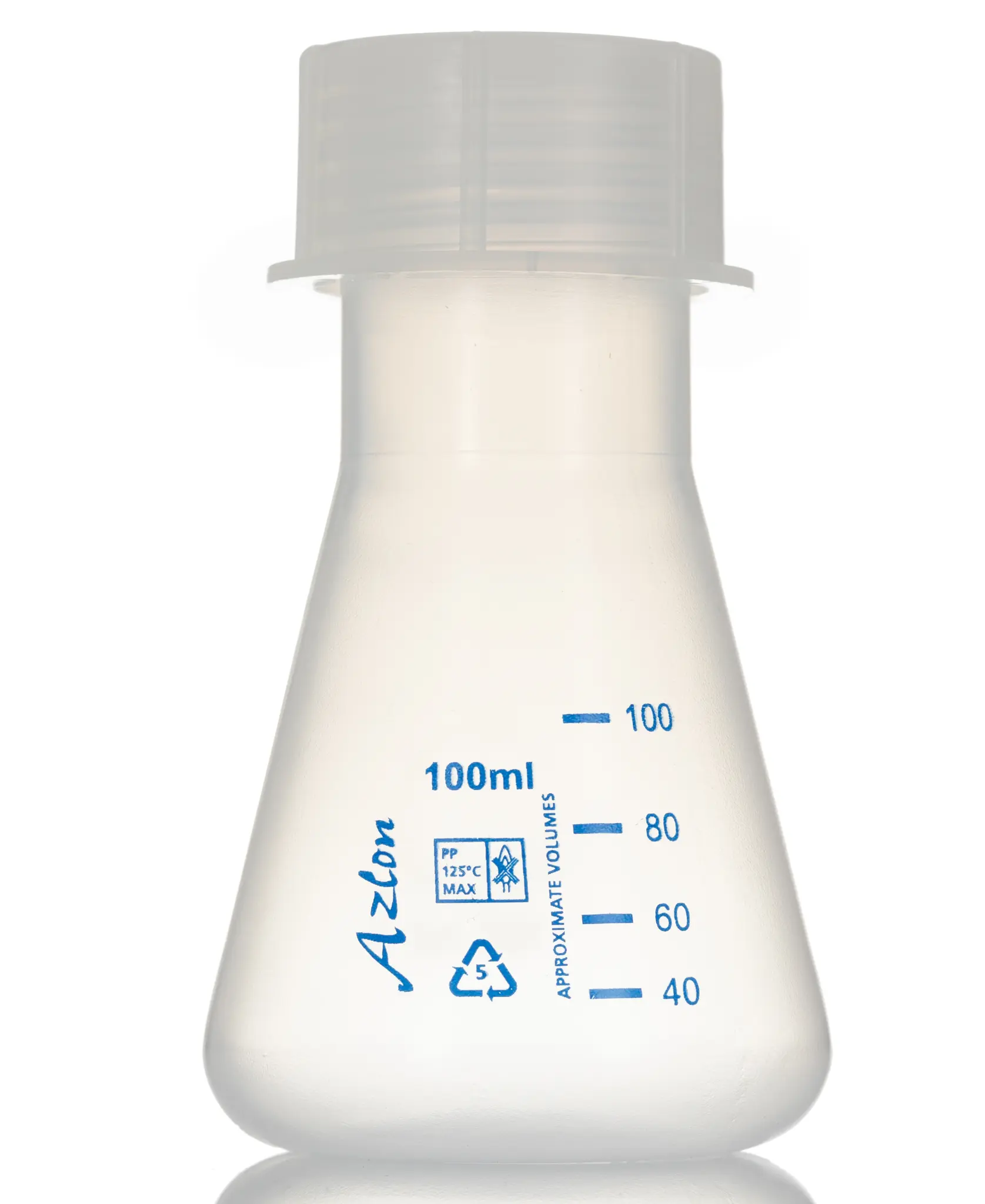 Produktfoto 1 von RS PRO Laborflasche Polypropylen 100ml Weithalsig