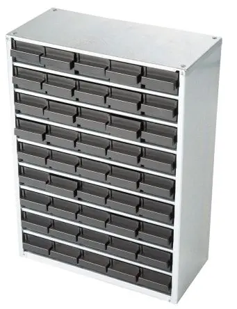 Produktfoto 1 von Raaco ESD-Schrank, 45-Fächer 45 Abt./Einsatz