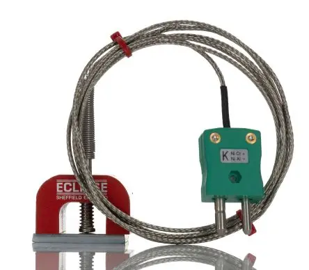 Produktfoto 1 von RS PRO Edelstahl Hufeisen-Magnet-Thermoelement Typ K x 1.5 m -50 °C → 250 °C
