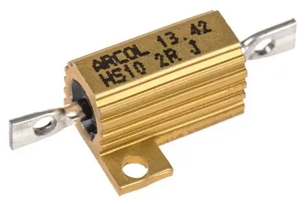 Arcol HS10 Gewickelt Widerstand zur Chassismontage 2 Ω ±5 % / 10 W, Aluminium Axial → 200 °C
