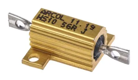 Arcol HS10 Gewickelt Widerstand zur Chassismontage 56 Ω ±5 % / 10 W, Aluminium Axial → 200 °C