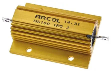Arcol HS100 Aluminium Widerstand zur Chassismontage 1.5 Ω ±5 % / 100 W, Aluminium Axial → 200 °C