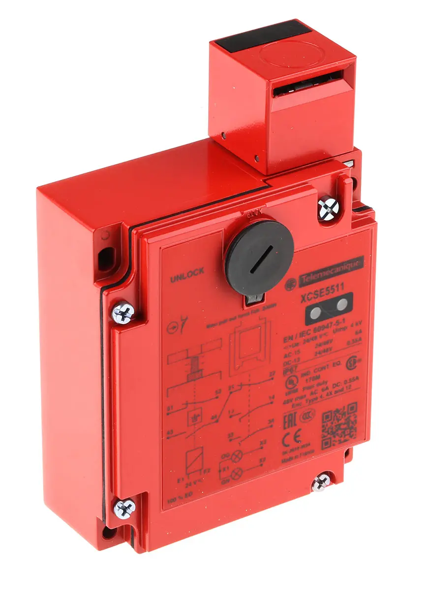 Produktfoto 1 von Telemecanique Sensors, XCS-E Magnetverriegelungsschalter Ja Betätiger inklusive, Schlüssel, 1 Schließer/1 Öffner