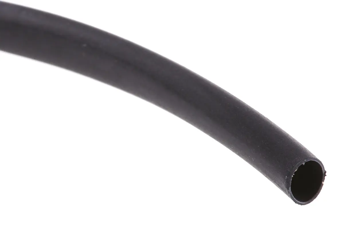 TE Connectivity VERSAFIT Wärmeschrumpfschlauch, Polyolefin Schwarz, Ø 10.1 mm Schrumpfrate 2:1, Länge 6m