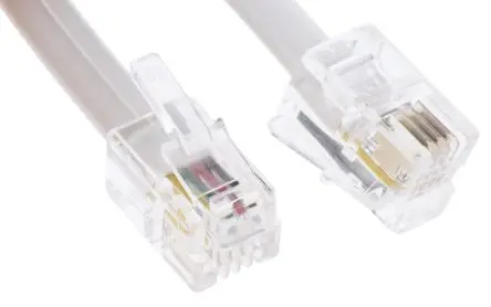 Produktfoto 1 von Decelect Buchse Telefonverlängerungskabel RJ9 Stecker 1.5 m Weiß
