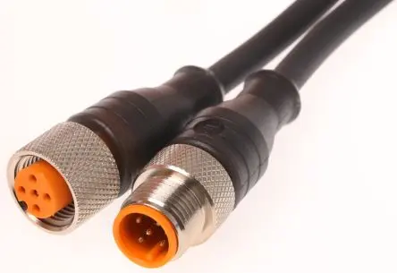 Produktfoto 1 von Lumberg RST-RKWT/LED, 5-polig Sensor-Betätigungselementkabel, Gerade Stecker 34 / M12 Buchse