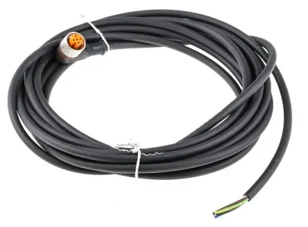 Produktfoto 1 von Lumberg RKWT, 5-polig Sensor-Betätigungselementkabel, Rechtwinklig Buchse / Freies Ende, Länge 5 m