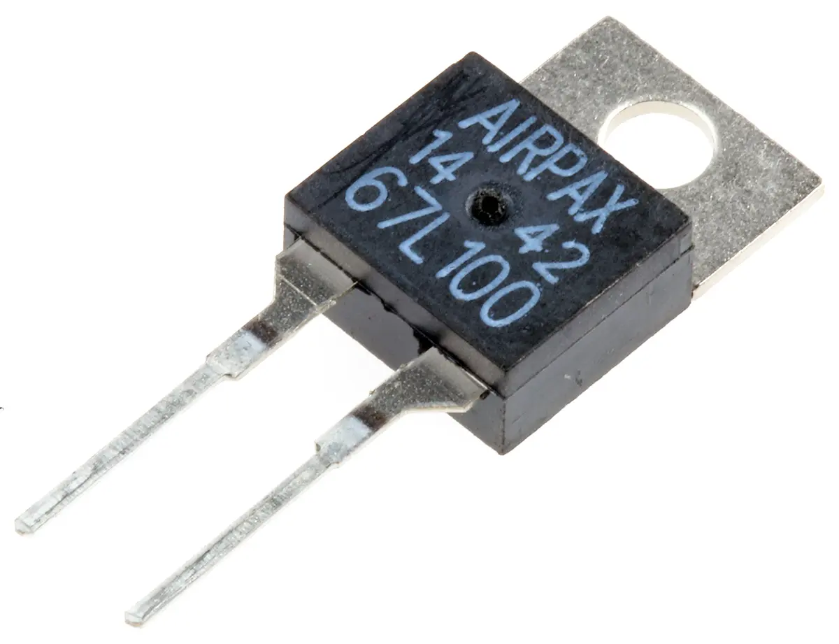Produktfoto 1 von Philips Bimetall Thermostat Öffner, +60°C Schließen / +100°C Öffnen, 48 V dc, 120V ac / 1A