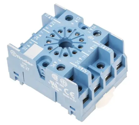 Produktfoto 1 von Finder Relaissockel 90, 11 -Kontakt, DIN-Hutschiene, 250V ac