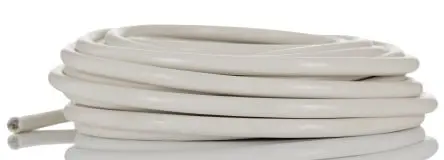 RS PRO 309-Y Netzkabel, 3-adrig Weiß /Ø 9.4 mm Außen-ø , 10 m 90 °C, 300V, 500 V, Polyvinylchlorid