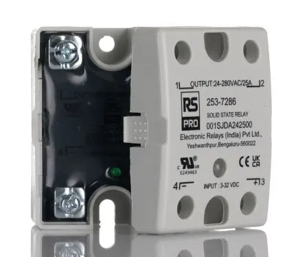 Produktfoto 1 von RS PRO Halbleiterausgang, SPST 280 V eff. 32V dc / 25 A