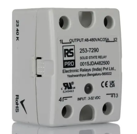 Produktfoto 1 von RS PRO Halbleiterausgang, SPST 480 V eff. 32V dc / 25 A