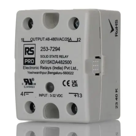Produktfoto 1 von RS PRO Halbleiterausgang, SPST 480 V eff. 32V dc / 25 A