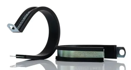 Produktfoto 1 von RS PRO Ethylen-Propylen-Dien-Monomer-Kautschuk Schwarz Weichstahl P-Schellen, Ø 48 mm, x 17mm