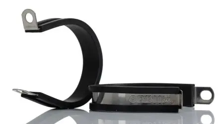 Produktfoto 1 von RS PRO Gummi Schwarz Edelstahl 304 P-Schellen, Ø 48 mm, x 17mm
