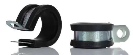 Produktfoto 1 von RS PRO Ethylen-Propylen-Dien-Monomer-Kautschuk Schwarz Weichstahl P-Schellen, Ø 20 mm, x 17mm